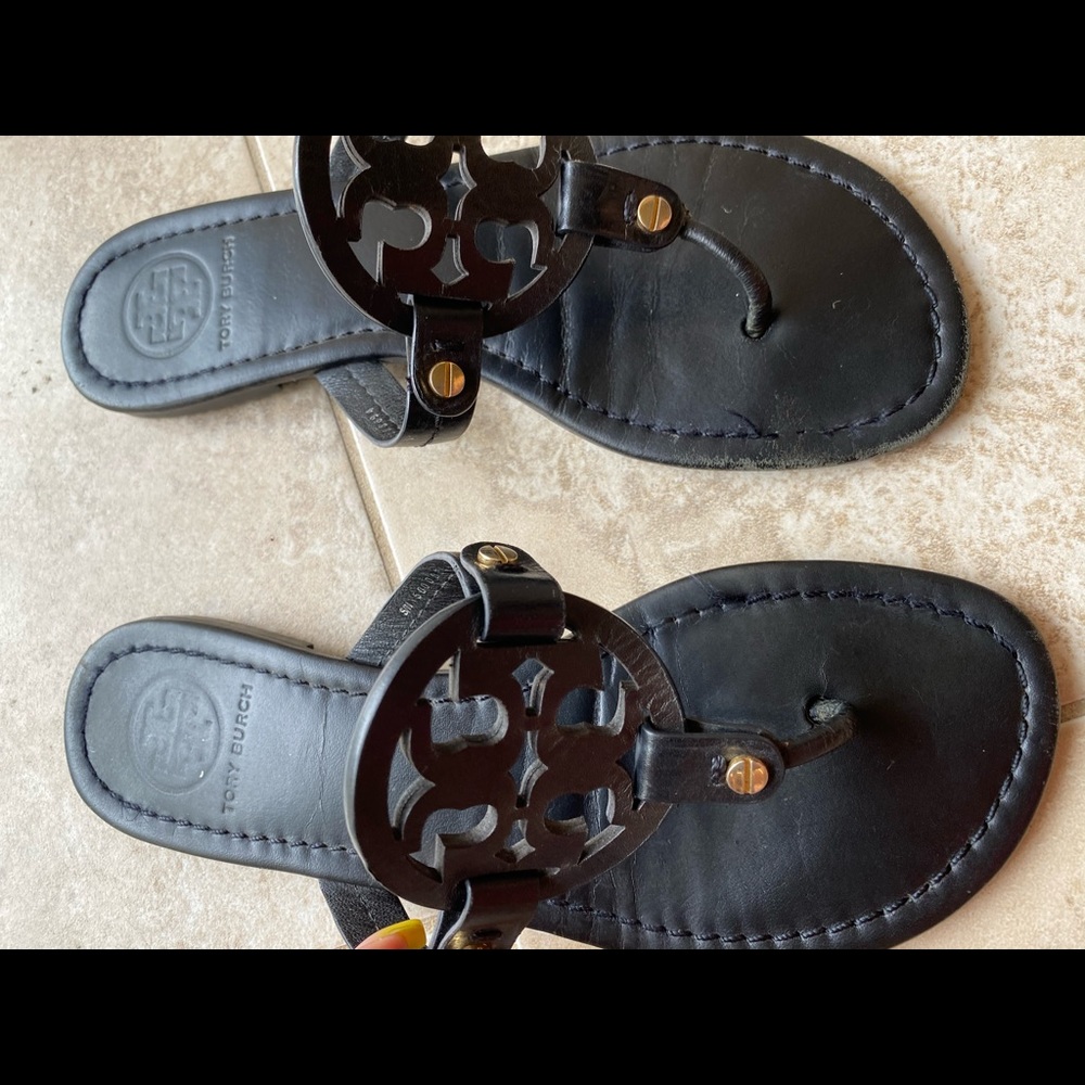 Black Tory Burch Miller Sandals